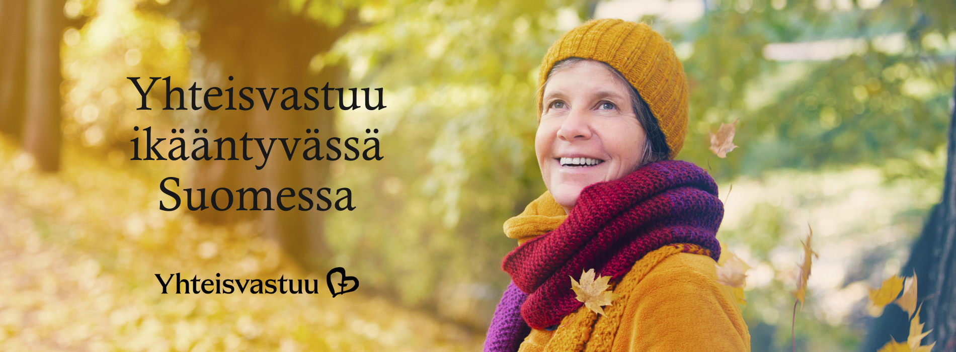 Yhteisvastuu ikääntyvässä Suomessa - Yhteisvastuu. Hymyilevä nainen.