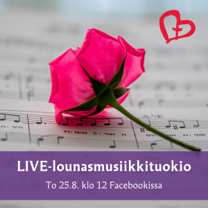 Nuotit joiden päällä punainen kukka.